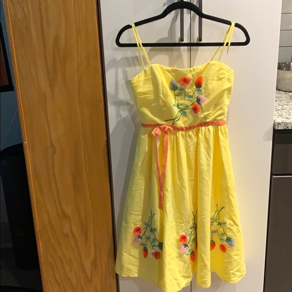 Excellent condition Betsey Johnson Yellow Dress